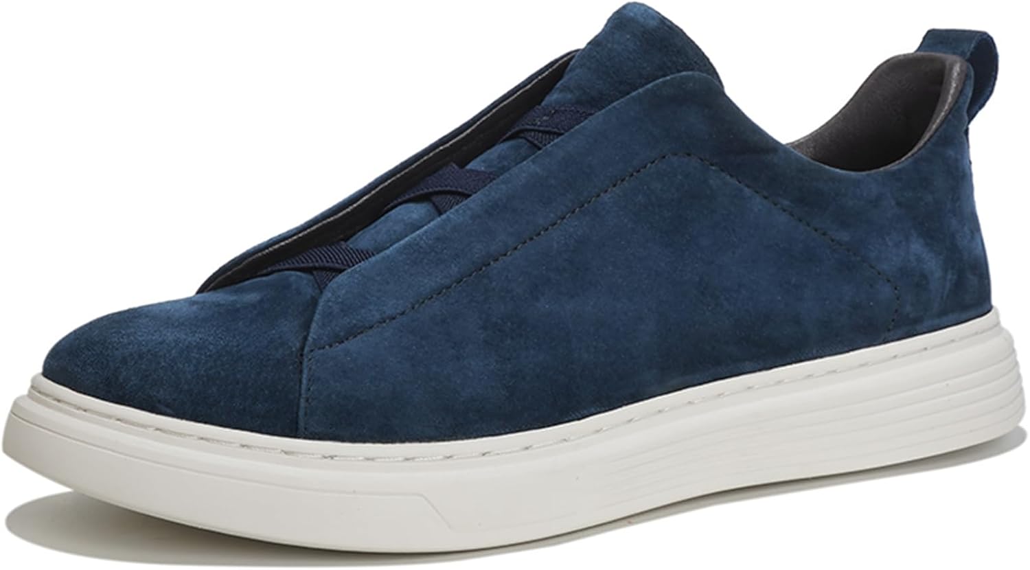 

Мужские модные кроссовки Классические повседневные туфли Стильные слипоны Из натуральной кожи Оксфорды для ходьбы для мужчин Abborora, синий