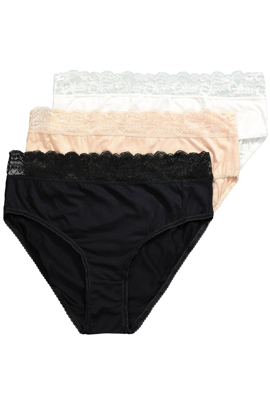 

Трусики Ulla Popken, цвет Powder/Black/Wool white