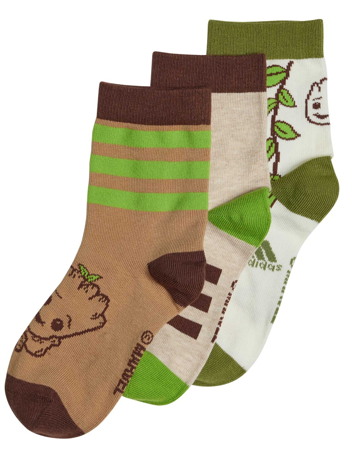 

Носки Adidas Performance Marvel's I Am Groot Crew Socks 3 Pairs Kids, серый