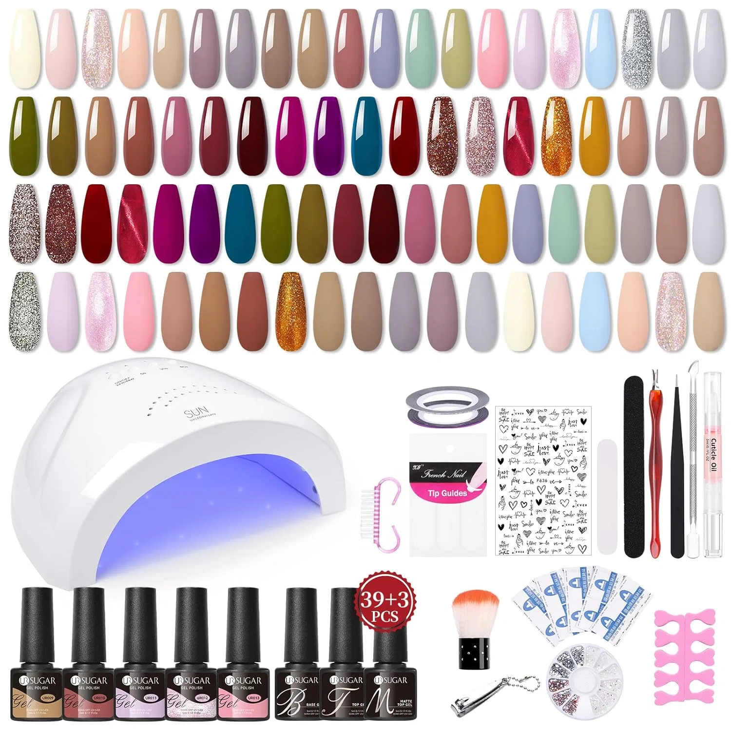 Набор для гель-лака с УФ-лампой «Nude» 39 цветов от UR SUGAR Ur Sugar, Classic Colour