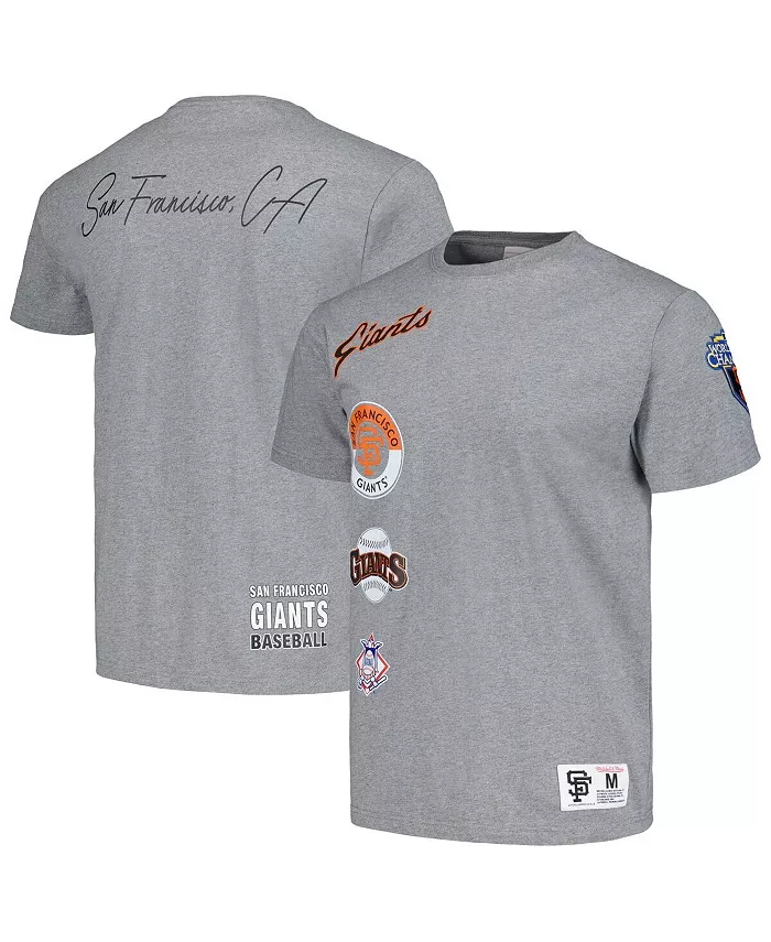 

Мужская футболка Heather Gray San Francisco Giants Cooperstown Collection City Collection Mitchell & Ness