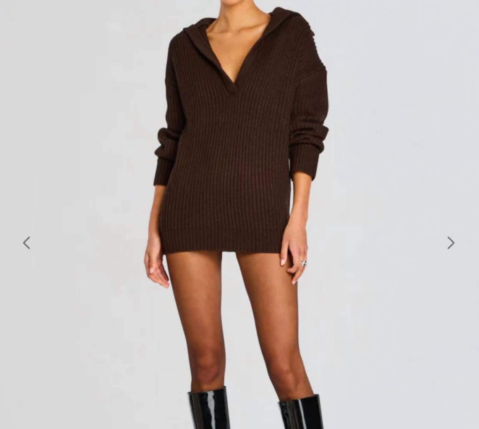

Свитер Shy Oversize в пепельно-коричневом цвете SER.O.YA