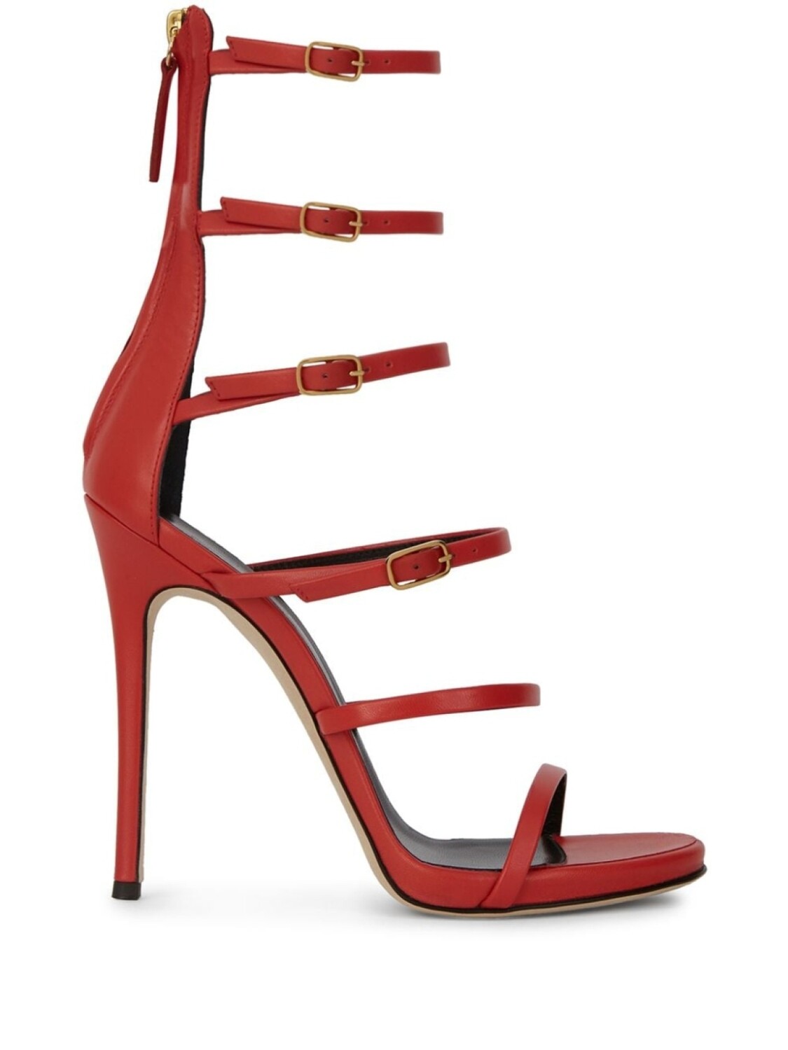 Giuseppe Zanotti босоножки с ремешками и пряжками, красный