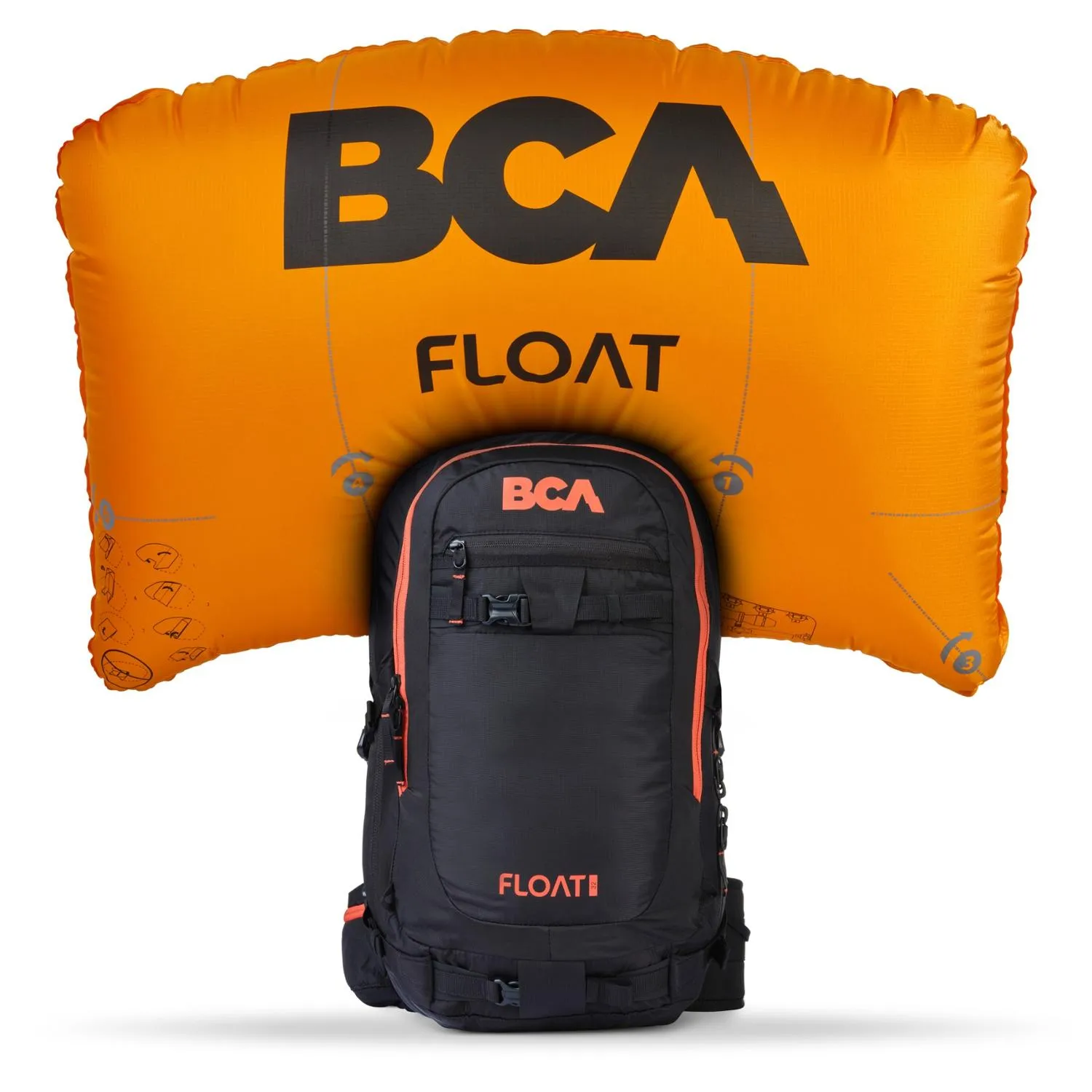 

Плавающий 32-литровый рюкзак с лавинной подушкой безопасности Backcountry Access, Black