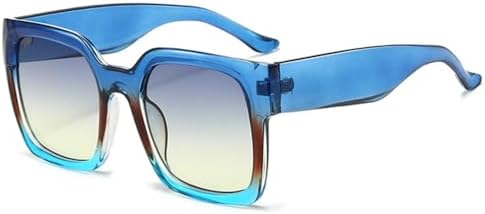 

Ретро-солнцезащитные очки 2026 года для женщин, градиентные, красно-оранжевые оттенки, защита от УФ-излучения UV400, сине-желтый градиент, один размер MTZJH, One Color