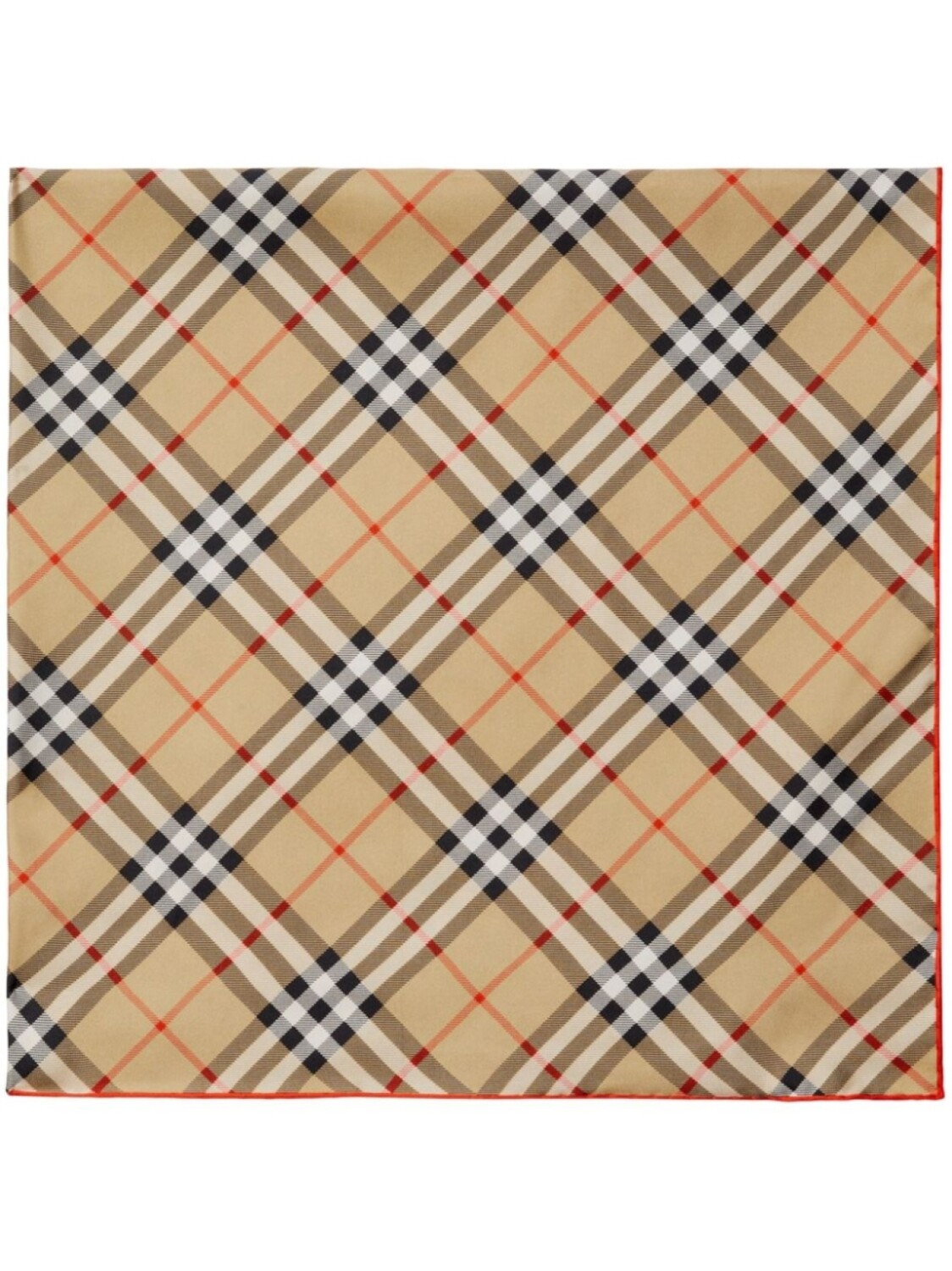 

Burberry шелковый платок в клетку Vintage Check, нейтральный цвет