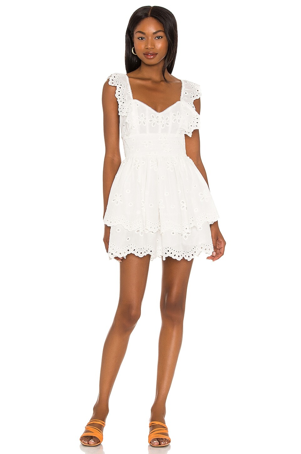

Платье без рукавов serena For Love & Lemons, белый