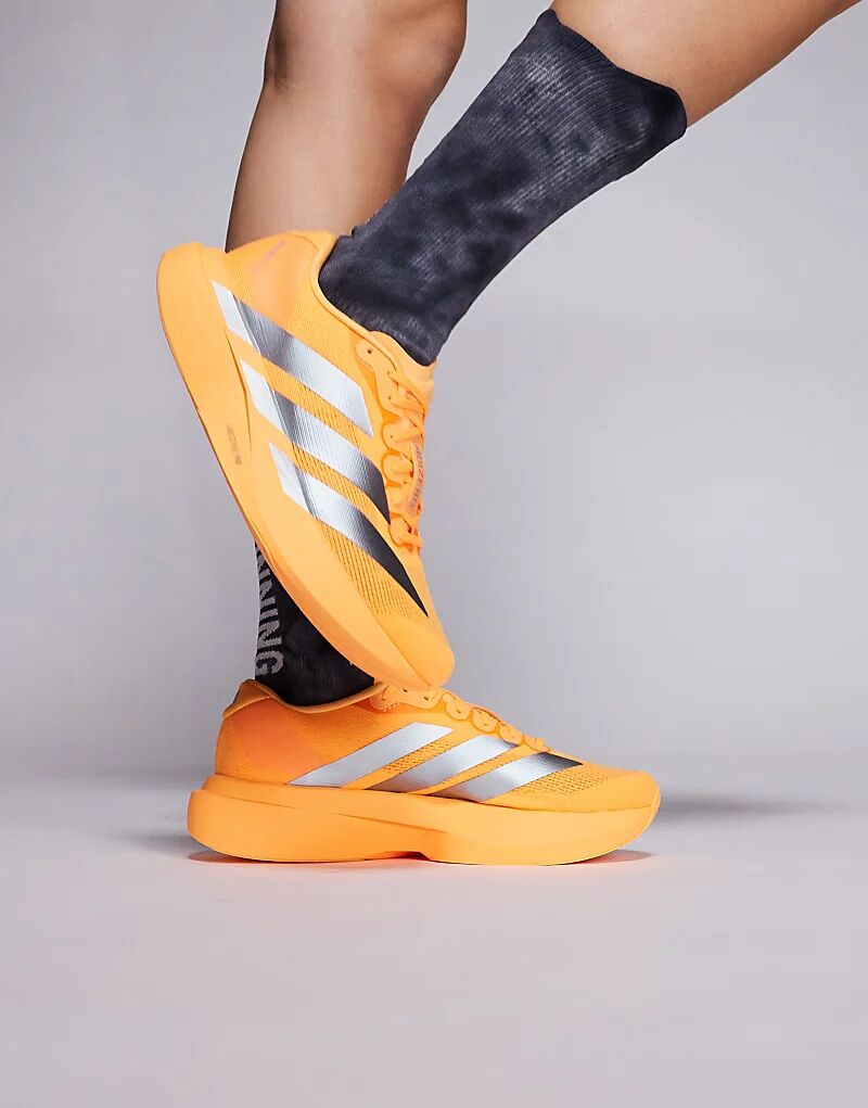 Кроссовки Adidas Running Adizero EVO SL в оранжевом и серебристом цветах