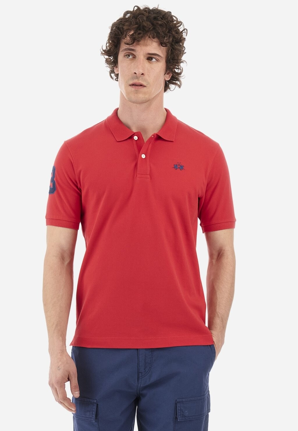 

Рубашка поло SHORT SLEEVE La Martina, темно-красный