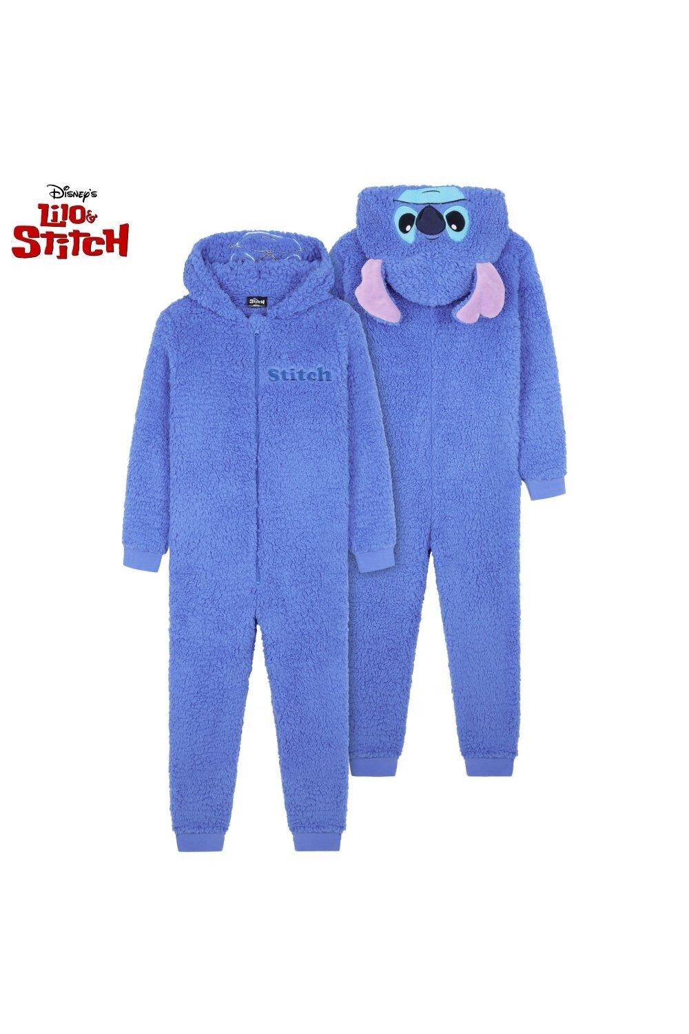 Уютный флисовый комбинезон Stitch Disney, фиолетовый — фото 4