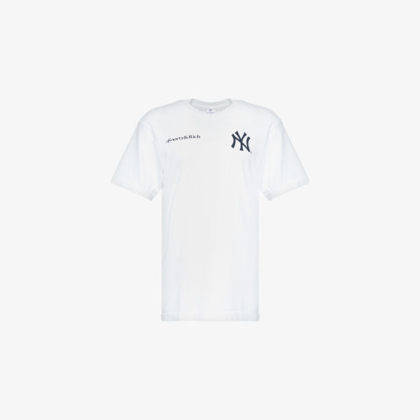 

Спортивная и богатая футболка '47 x the new york yankees champions из хлопкового джерси Sporty & Rich, белый