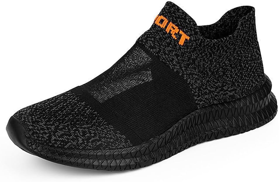 

Мужские прозрачные сетчатые легкие носки-кроссовки DESESE, дышащие вязаные повседневные кроссовки с поддержкой свода стопы, нескользящие лоферы, летние слипоны для ходьбы, черный