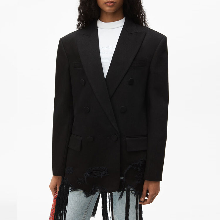 Alexander Wang Деловой костюм женский черный с воротником умеренной посадки — фото 4