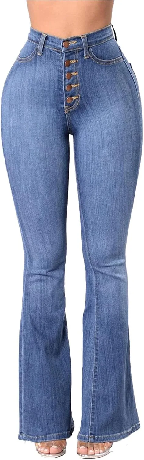 

Женские джинсы-клеш Vintage с высокой талией Maiyifu-GJ