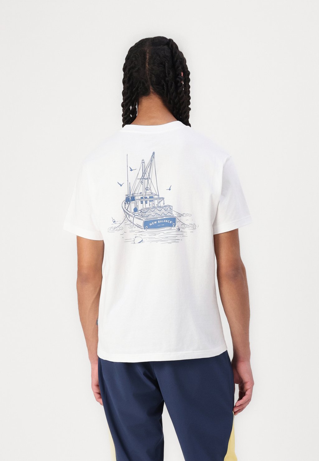 

Футболка с принтом LOBSTER BOAT New Balance, белый