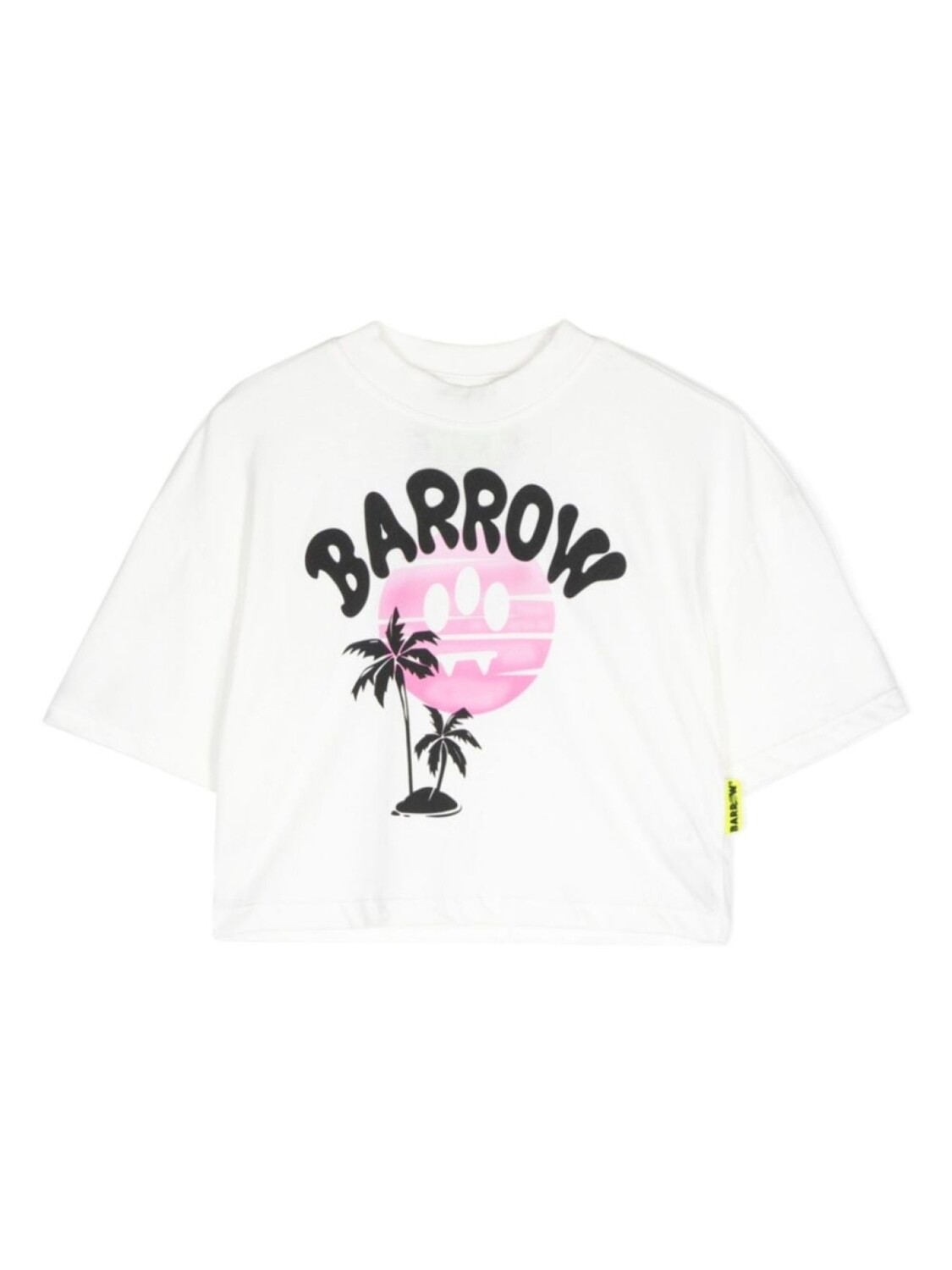

Barrow kids укороченная футболка с логотипом, белый