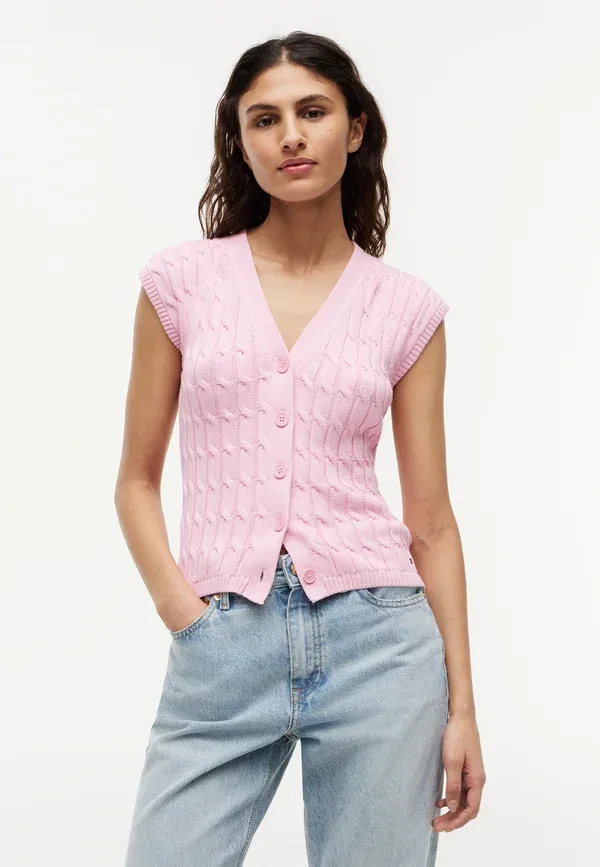 Кардиган Tommy Hilfiger, классический розовый