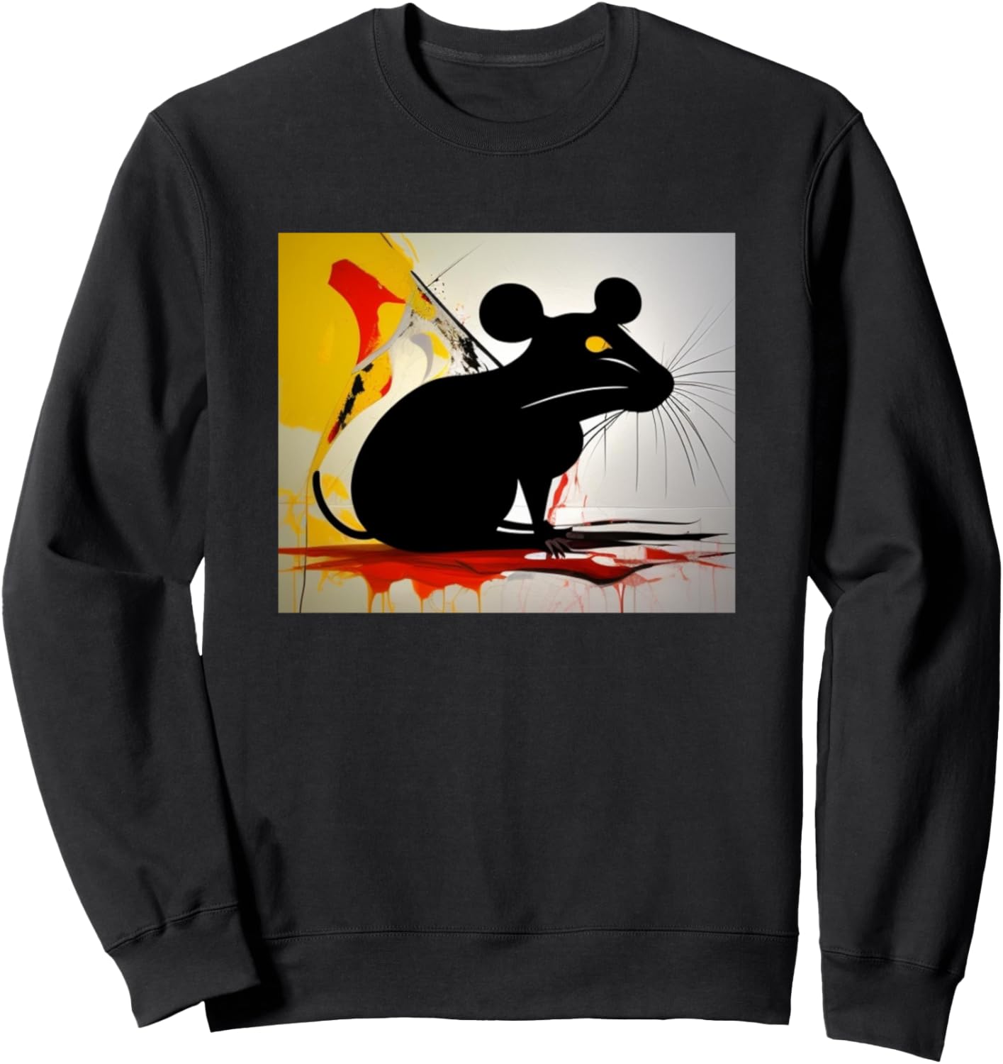 

Силуэт мыши, красочное изображение мыши, толстовка для любителей мышей Rats Pets Art Women Girls | Kids Men Boys Gift, черный