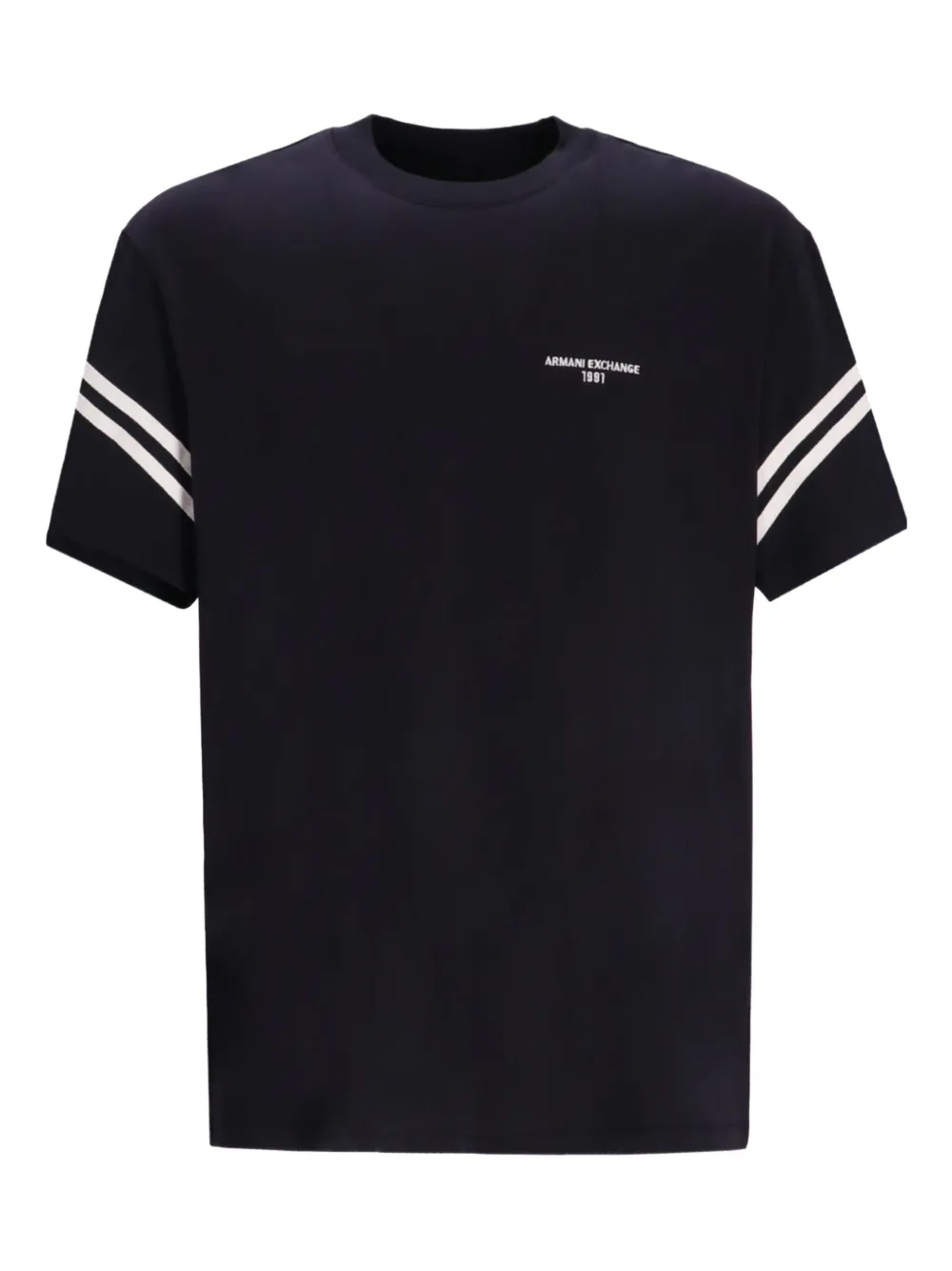 

Футболка с полосками на рукавах Armani Exchange, черный