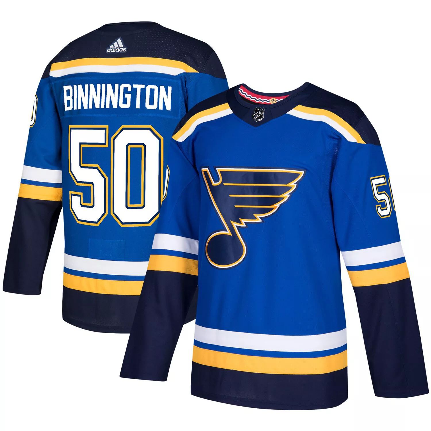 

Мужское джерси Jordan Binnington Blue St. Louis Blues Home Authentic Player Джерси adidas