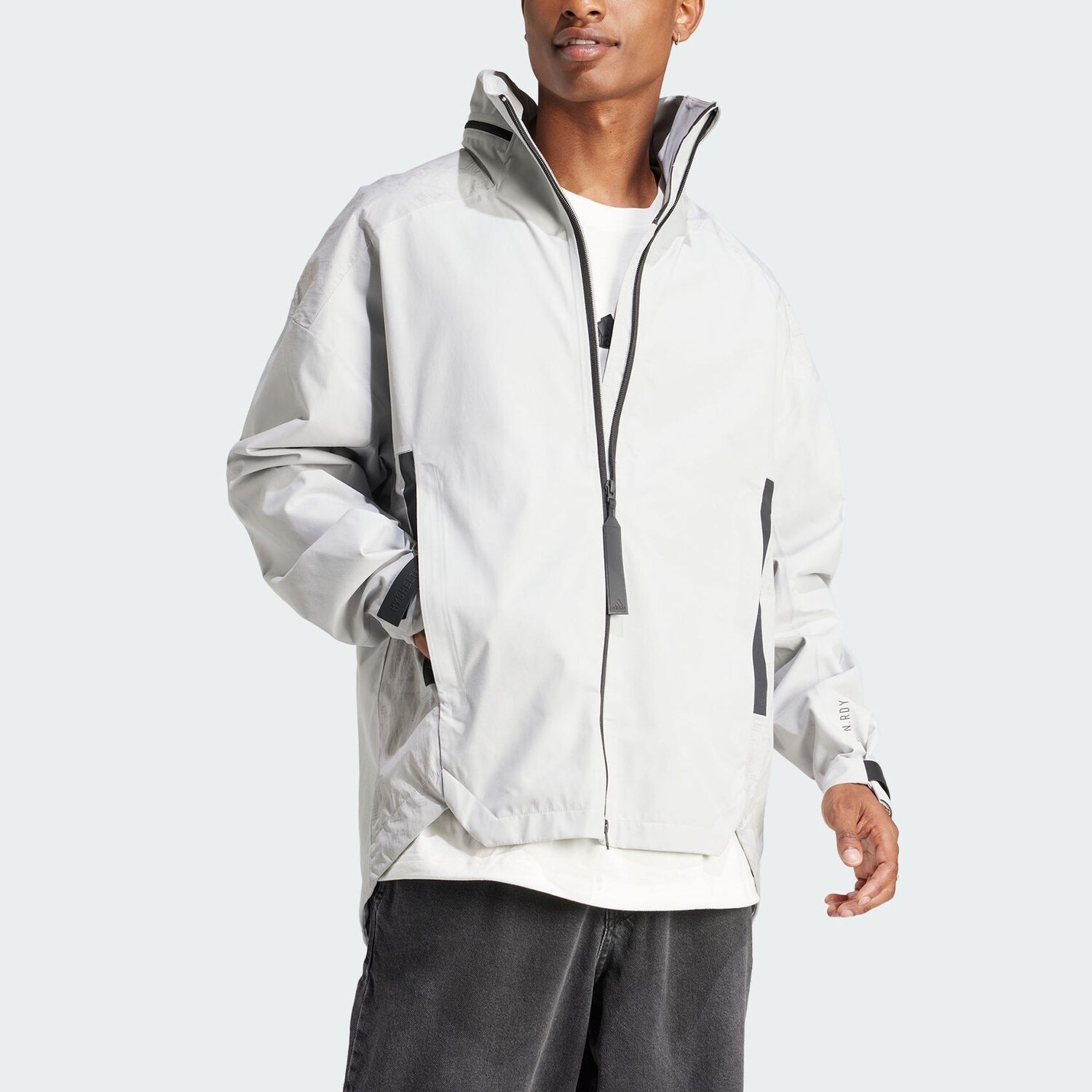 Куртка MYSHELTER мужская светло-серая Adidas, серый — фото 4