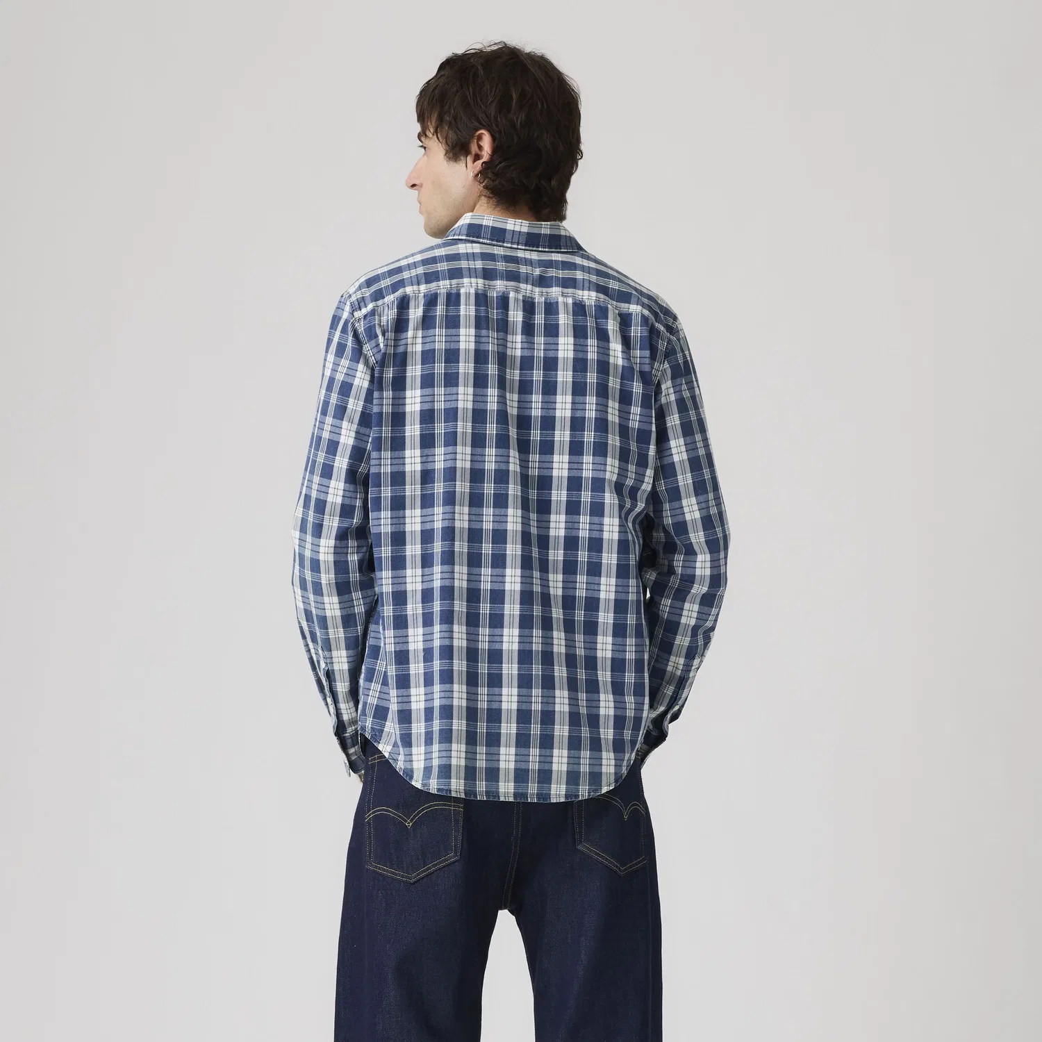 Рубашка из поплина с одним карманом, стандартного кроя, модель Sunset Levi's, Blue — фото 4