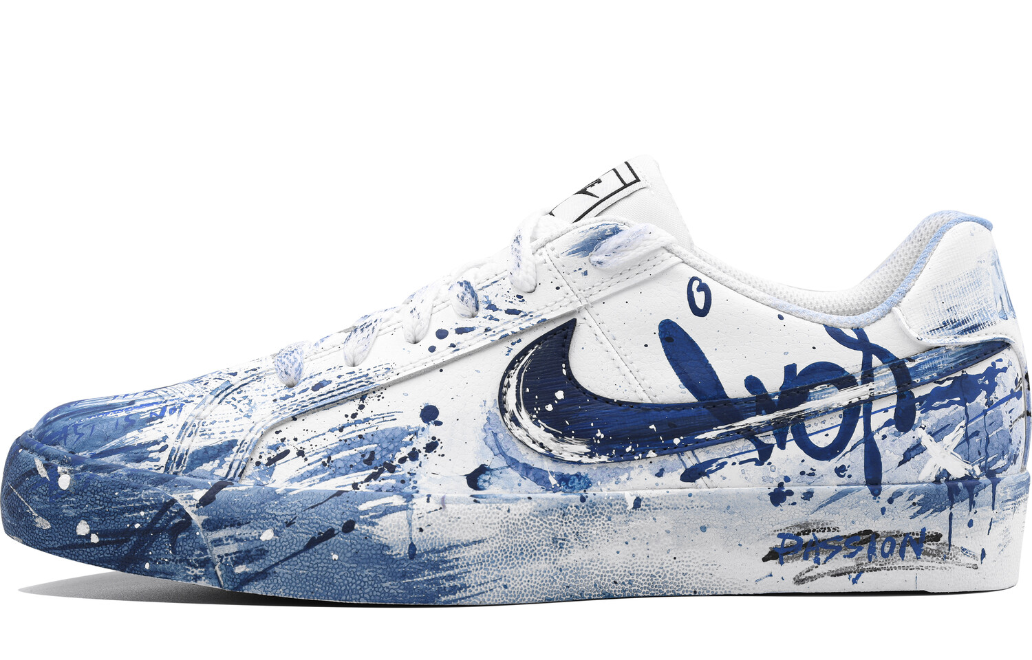 

Кроссовки Nike Court Royale Skateboarding Shoes Unisex Low-top White, синий