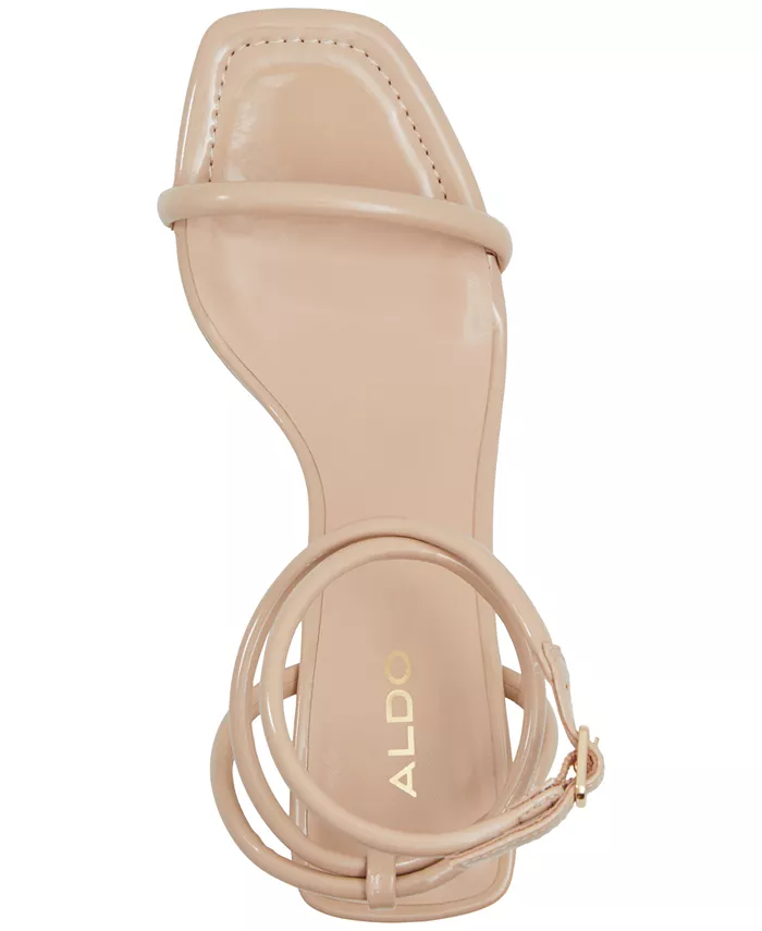 Женские сандалии Dime Strappy с переплетением на щиколотке ALDO, коричневый/бежевый — фото 4