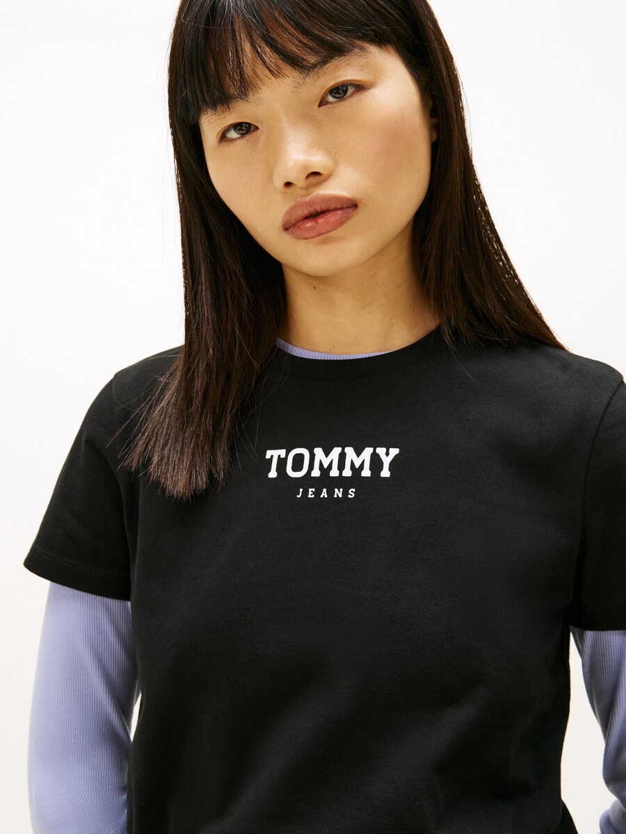 

Рубашка Tommy Jeans ESSENTIAL, черный