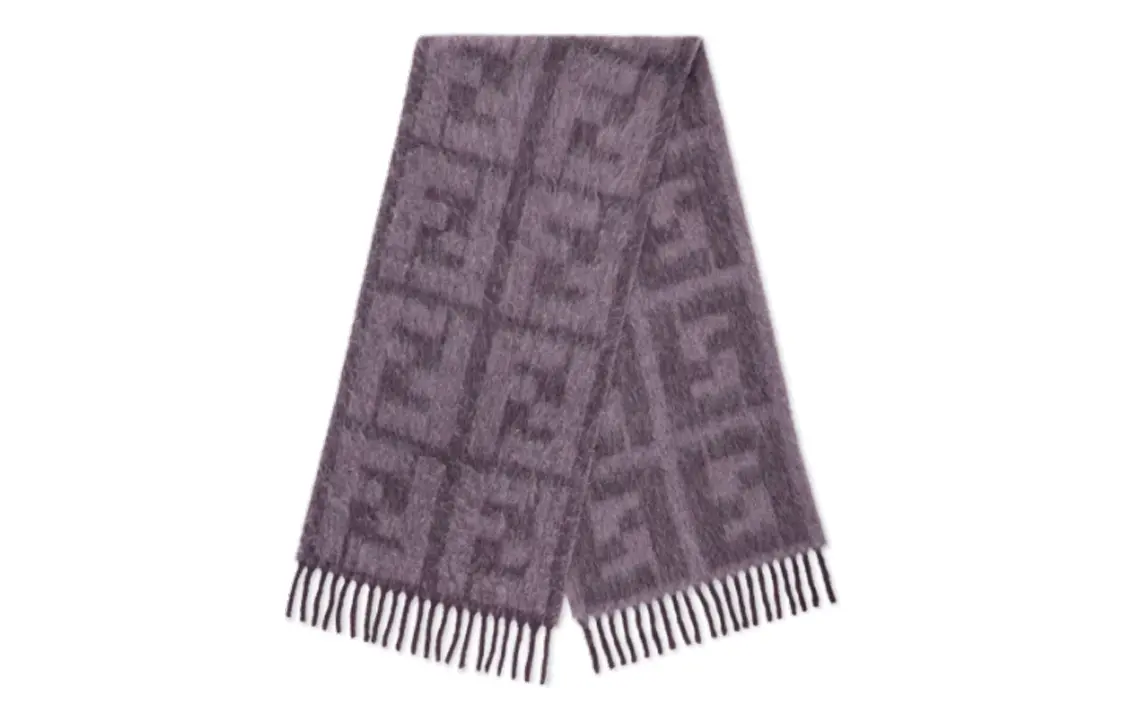 

FENDI Вязаный шарф женский фиолетовый, Purple