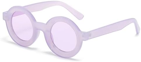 

Круглые солнцезащитные очки для женщин, защита от УФ-излучения UV400, винтажный панк, оранжевый градиент, модные женские очки, мужские солнцезащитные очки MTZJH, Purple Purple