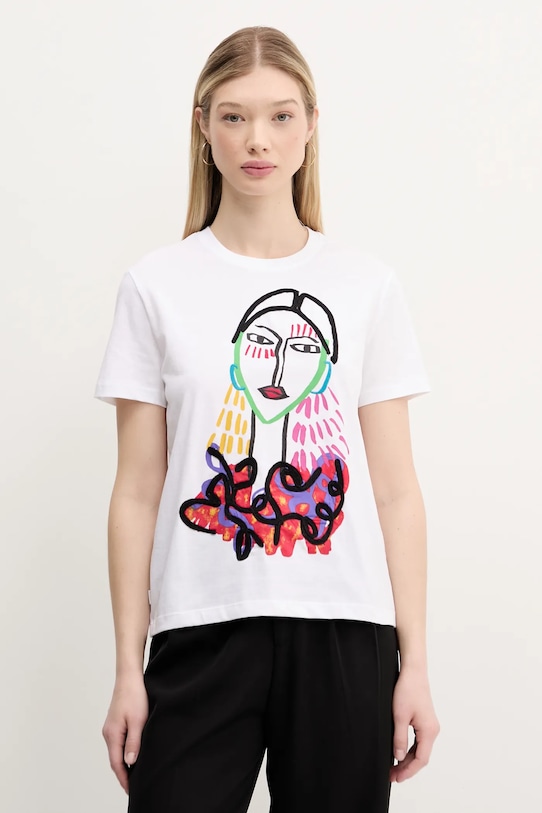 

Хлопковая футболка Misuri Desigual, белый