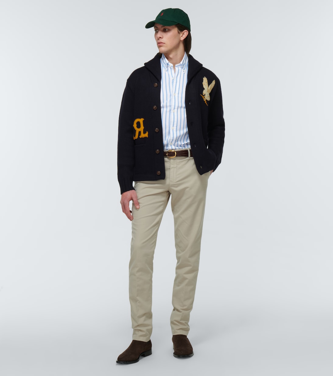 Полосатая хлопковая рубашка Oxford Polo Ralph Lauren, 5149a Blue/White — фото 2