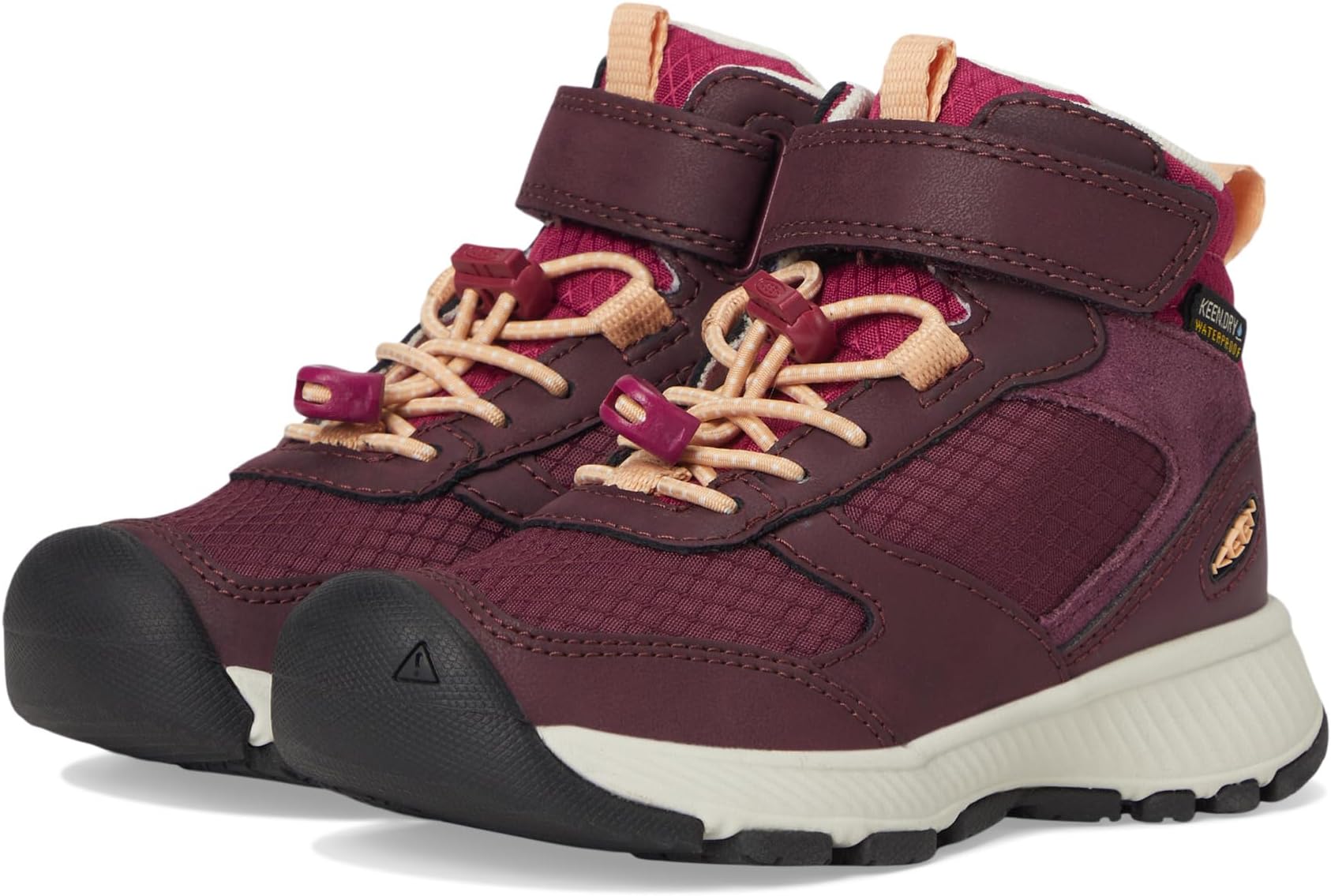 

Походная обувь KEEN Kids Skua Durable Easy On Comfortable Waterproof, Fig/Peach Fuzz