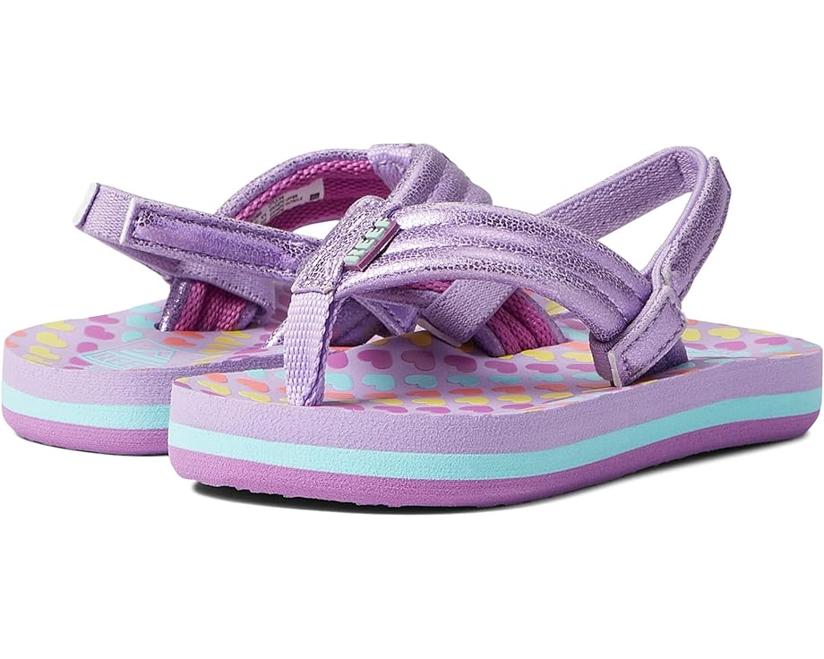 

Сандалии Reef Reef Little Ahi Flip Flop, цвет Lavender Hearts