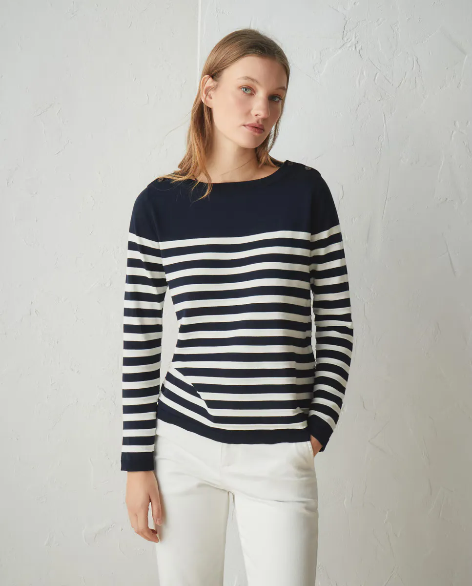 

Женский свитер с длинными рукавами и вырезом-лодочкой Lloyd's, темно-синий