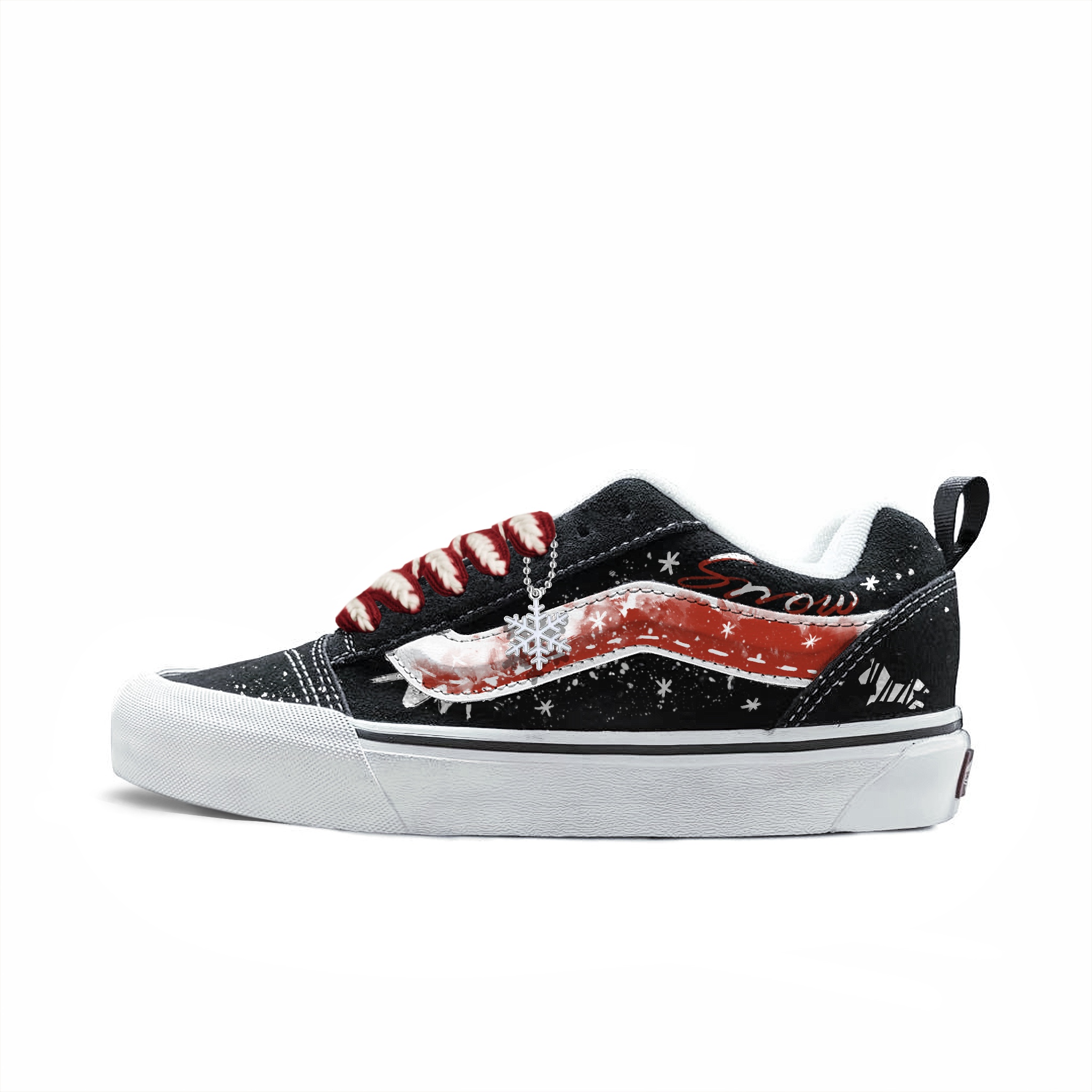 

Vans Knu Skool ткань устойчивая к истиранию низкие кроссовки для скейтбординга унисекс красные