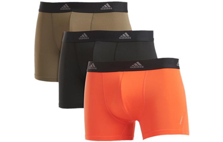 

Мужские боксеры Adidas, 3 шт (Хаки+Черный+Красно-оранжевый)