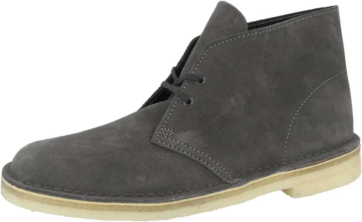 Ботинки Clarks Originals Desert Boot, мужские ботинки Desert Boots, ботинки на невысоком каблуке и ботинки, серые (замша wolf) — фото 4
