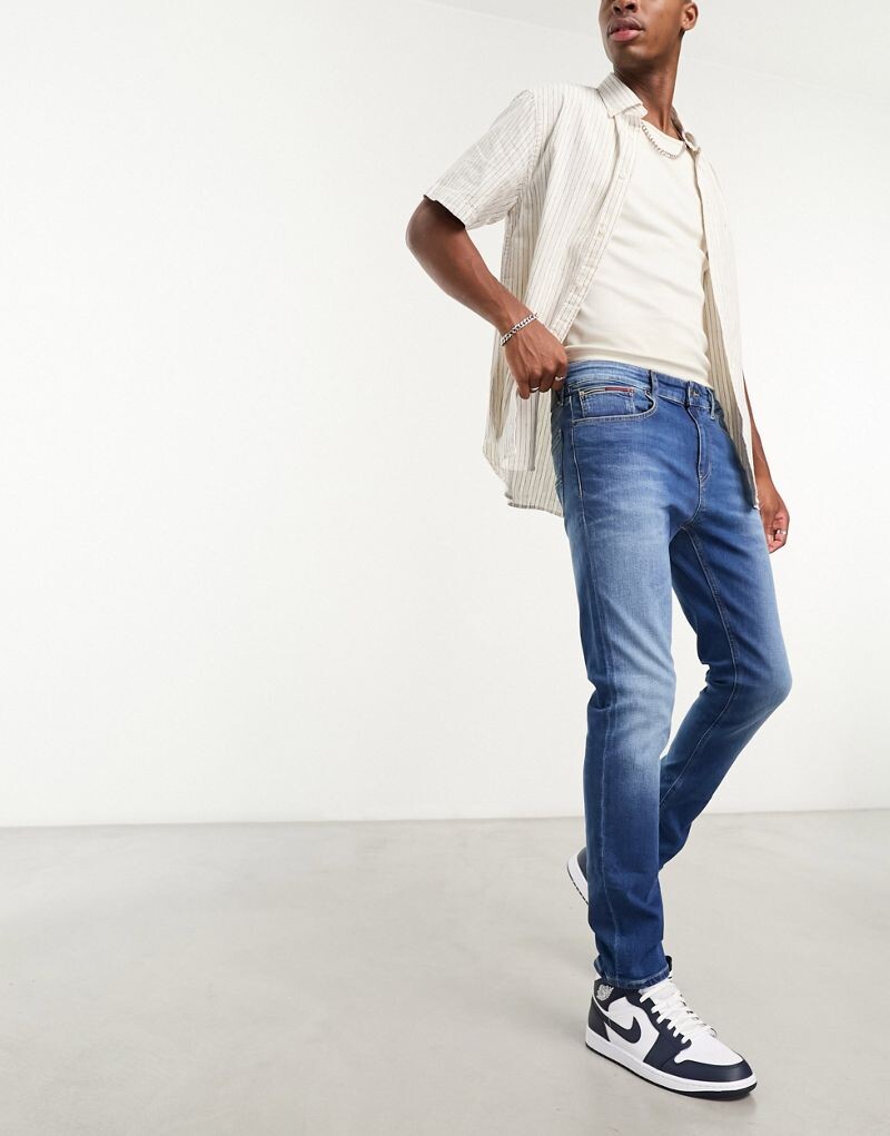 

Синие зауженные джинсы Tommy Hilfiger austin