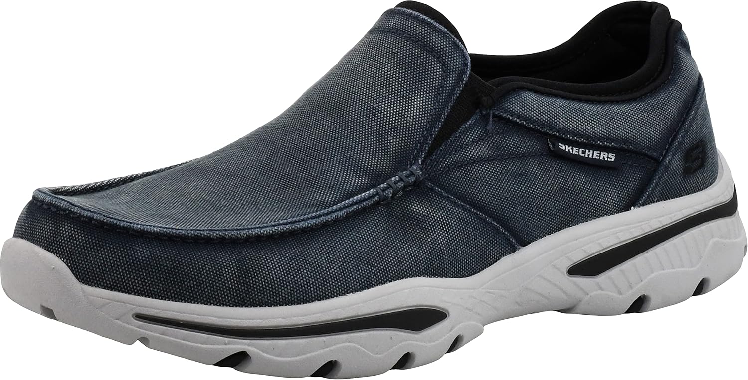 

Лоферы Skechers Men's USA Creston- Moseco Moc Toe Slip On, темно-синий/черный