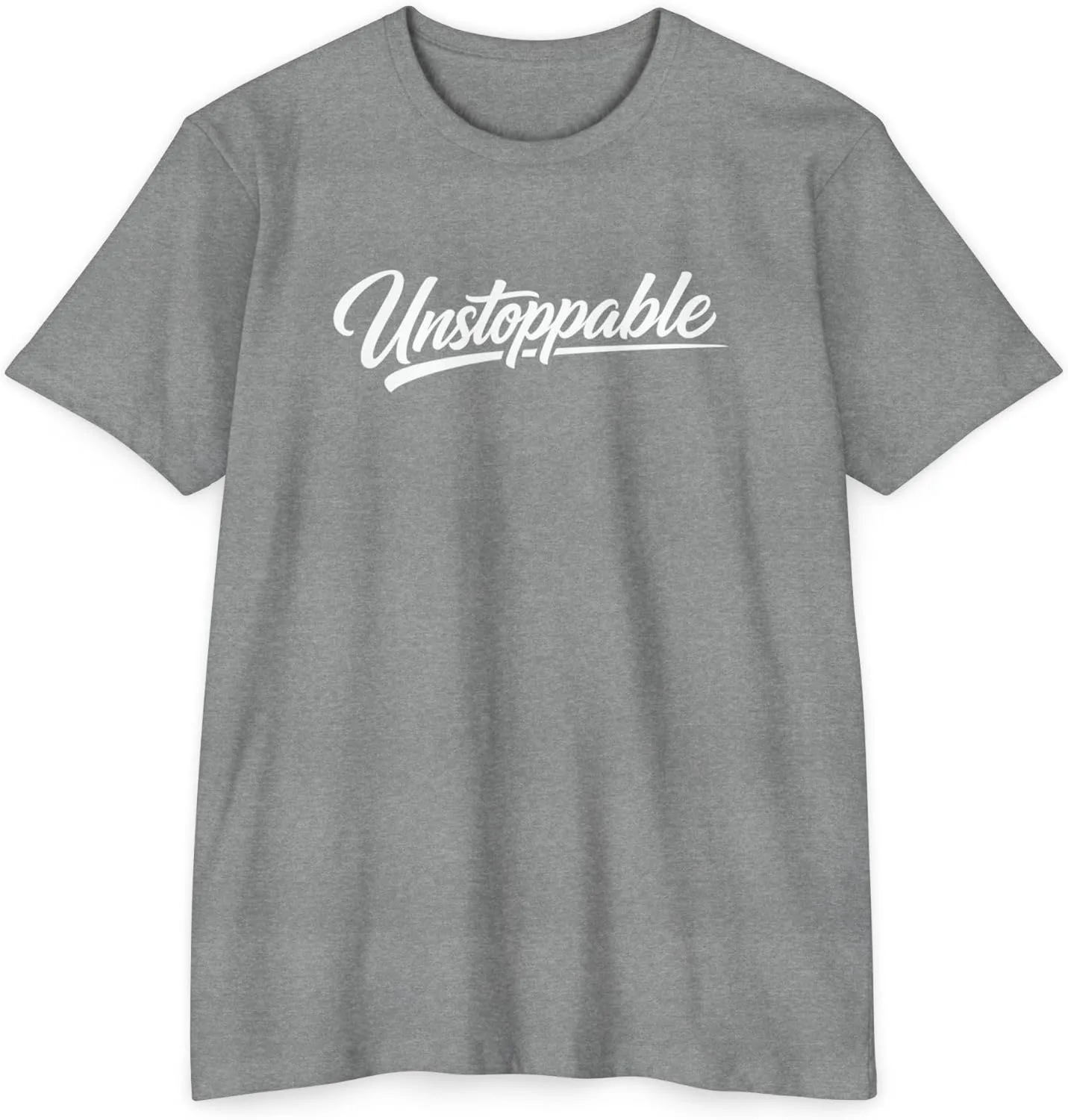 Футболка Unstoppable Gym - мотивирующая одежда для тренировок на силу и дисциплину GENERIC, серый