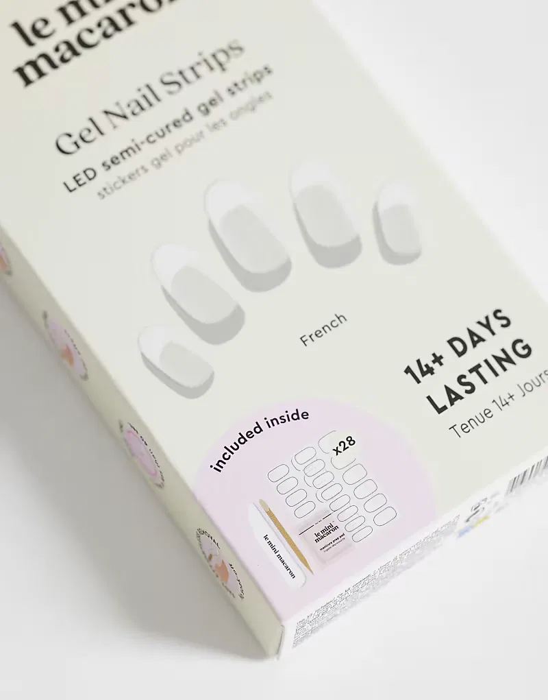Эксклюзивные гелевые полоски для ногтей Le Mini Macaron x ASOS, French Tip — фото 3