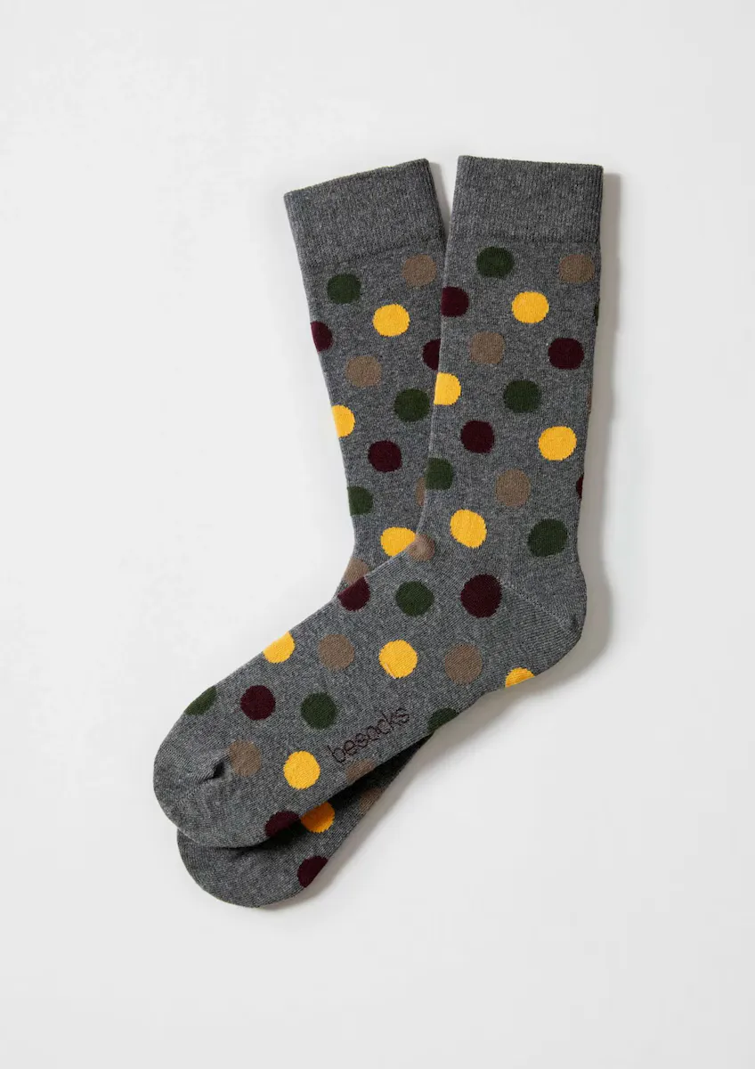 

Носки унисекс из органического хлопка угольно-серого цвета до колена Besocks, темно-серый