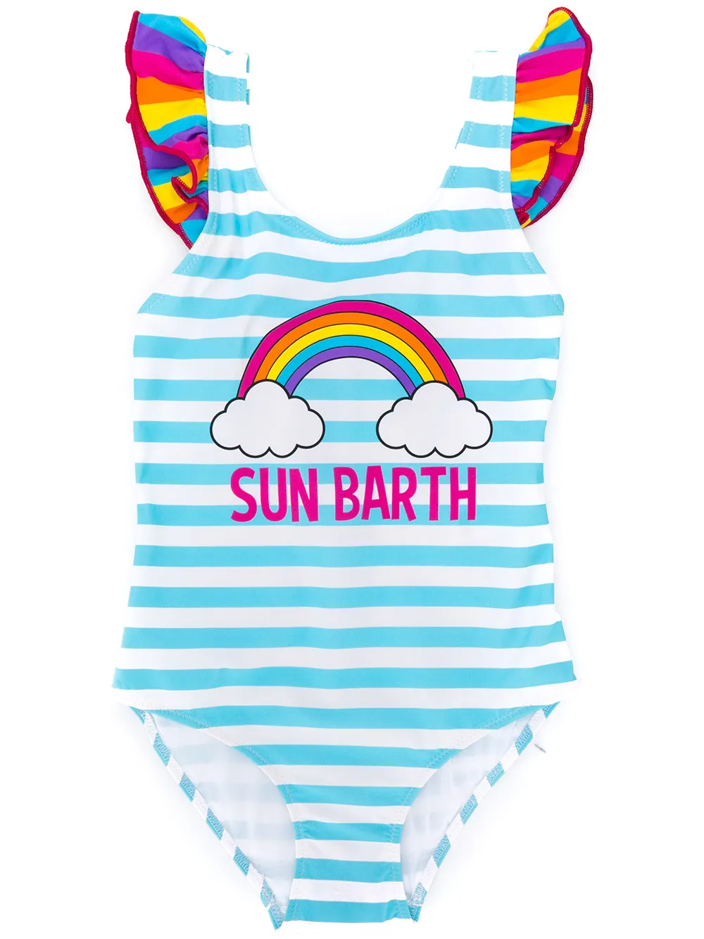 

Слитный купальник Carol в полоску MC2 Saint Barth Kids, синий