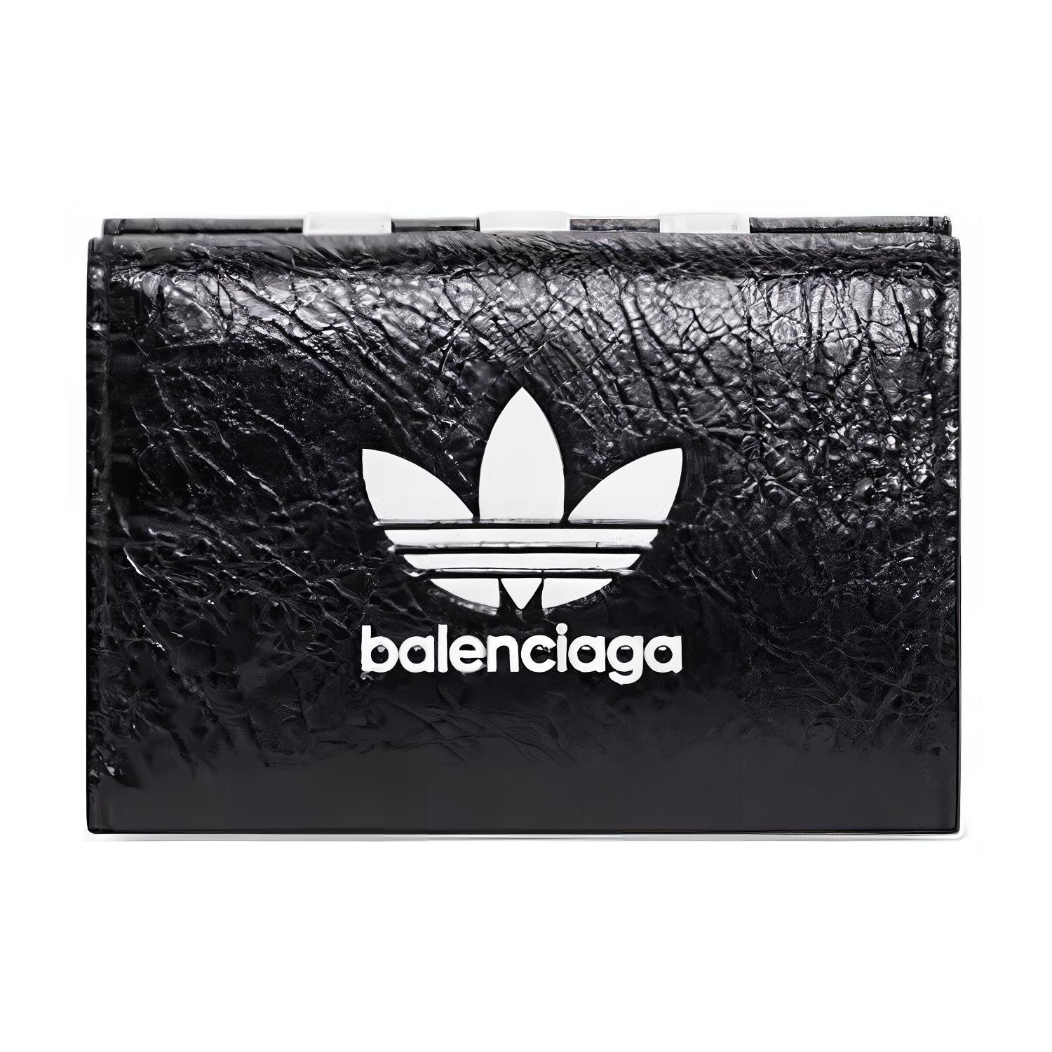 

Balenciaga Женский кожаный кошелек Adidas Collaboration, черный