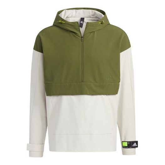 

Куртка adidas Th Jacket Woven Anorak Green/White, коричневый