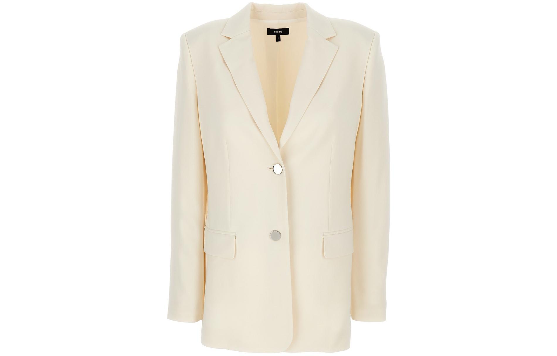 

THEORY Однобортный блейзер из интерлока, Beige