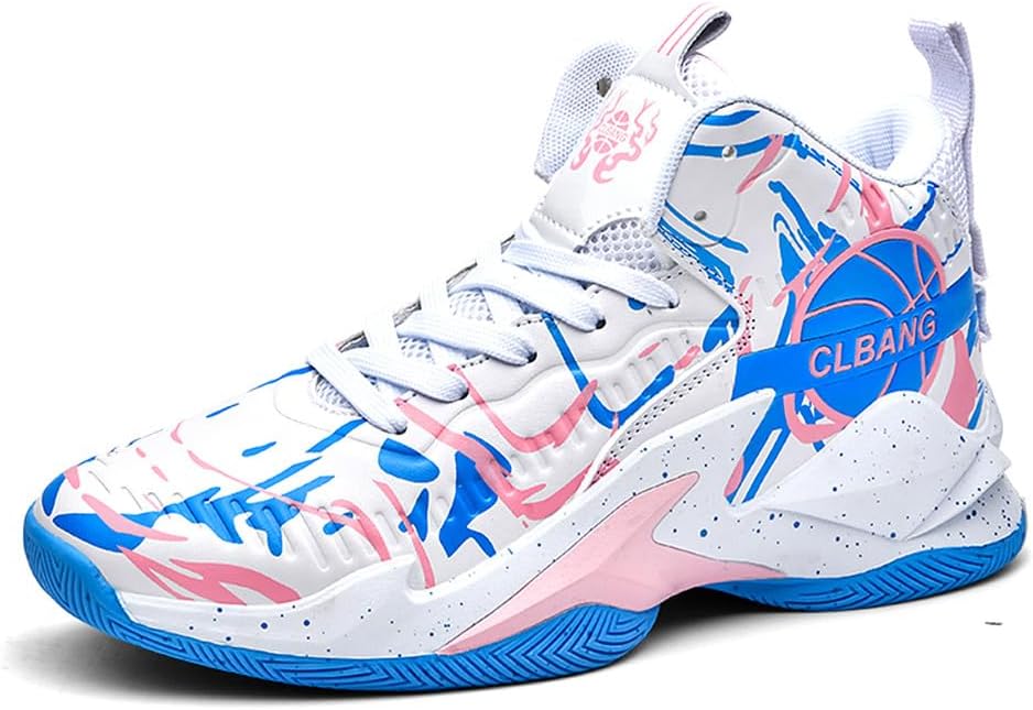 

Мужские и женские дышащие баскетбольные кроссовки MAUGELY, студенческие спортивные повседневные нескользящие кроссовки для пары, розовый