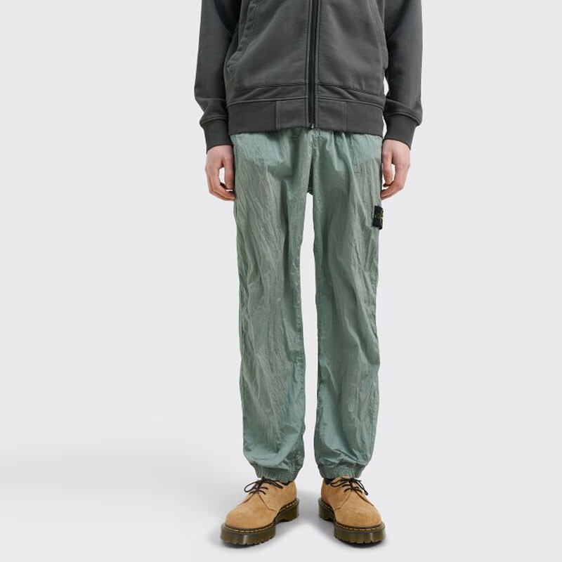 SS23 Нейлоновые мета повседневные брюки мужские небесно-голубые Stone Island, голубой — фото 3